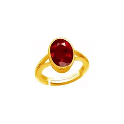 GenZcomplex Gold-Plated Ruby Stone Studded Finger Ring-5