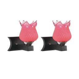 Somil Premium Designer Glass Wall / Night Lamp Elegant & Stylish Dcor Accent for Modern Interiors, color- Pink, Size:- 17.5 X 25 X 26 CM-picture-16