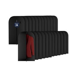 Aura Black 24 Pieces Wardrobe Suit Organisers-43