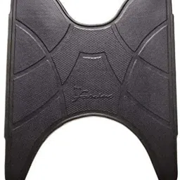 W Black Color Rubber FootMat Yamaha Fascino Two Wheeler Mat-image-32