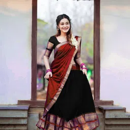 R K INFINITIVE Semi-Stitched Lehenga & Unstitched Blouse With Dupatta-1