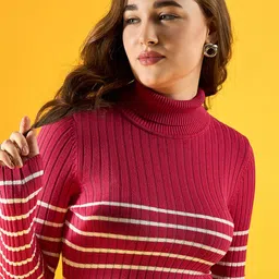 98 Degree North Women Striped Pullover-image-69