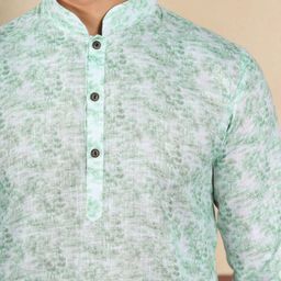 PulseIQ Men Multi Linen Kurta Sets image 4