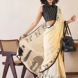 Anouk Rustic Warli Ready to Wear Bagh Saree-34