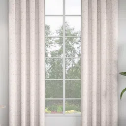 GM Beige & Brown Set of 2 Ethnic Motifs Room Darkening Door Curtain-22