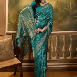 Desi Fusion Woven Design Zari Pure Cotton Handloom Saree-picture-20