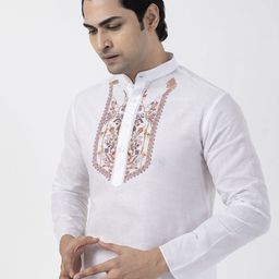 DEVOILER Men Ethnic Motifs Printed Regular Kurta with Pyjamas image 4