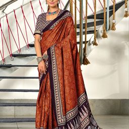 Pandadi Saree Batik Ready to Wear Block Printed Saree-image-25