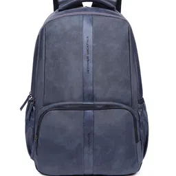 HOTSHOT Textured Leather Water Resistant Laptop Backpack-41