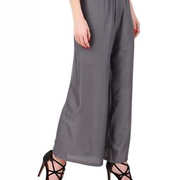 MIXFIT Women Grey Solid Cotton Relaxed Trousers With Drawstring Closer-picture-39