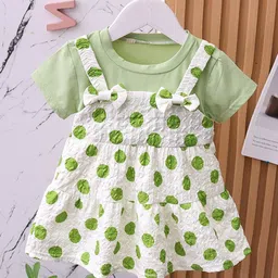 YK Polka Dot Print A-Line Dress-13