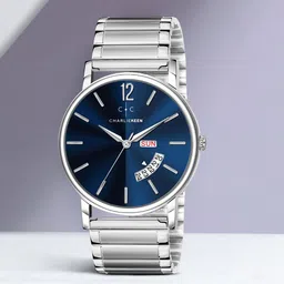 CHARLIEKEEN Men Brass Dial & Stainless Steel Straps Analogue Watch CC-GR003-BLU-CH-31
