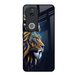 QRIOH Animated Lion Glass Case for Vivo V50 5G Back Case-image-10