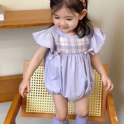 LULU & SKY Girls Checked Full Sleeve Bodysuits-image-49