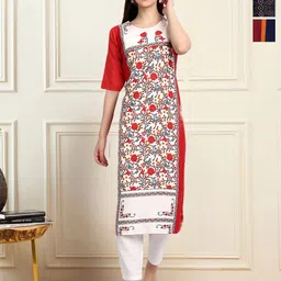 Anouk Rustic Women Pack of 3 Ethnic Motifs Printed Festive Straight Kurtas-picture-29