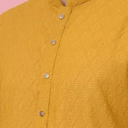 azania Men Ethnic Motifs Embroidered Regular Thread Work Kurta with Pyjamas image 2