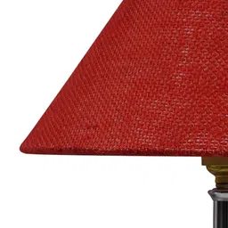 BrightDaisy Red Printed Metal Frusturical Shaped Table Lamp image 5