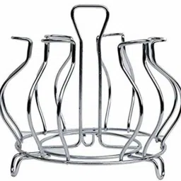 Glass Holder for 6 Glasses Glass Stand Made Stainless Steel Glass Stand for Kitchen Dining Table Stainless Steel Glass Holder-image-14