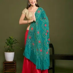 Dupatta Bazaar Bandhani Printed Cotton Dupatta-image-37