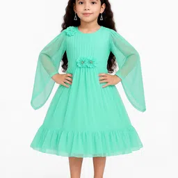 BAESD Embellished Flared Sleeve A-Line Dress-38