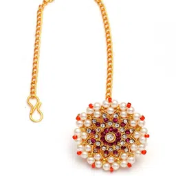 mohit jewellers Red Metal Hair Accessory-image-92