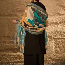 InWeave V Neck A Line Kurta With Palazzos & Dupatta image 2