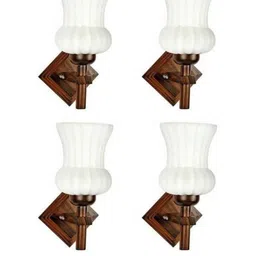 Somil Premium Designer Glass Wall / Night Lamp Elegant & Stylish Dcor Accent for Modern Interiors, color, White, Size:- 21.5 X 24.5 X 36 CM-picture-24