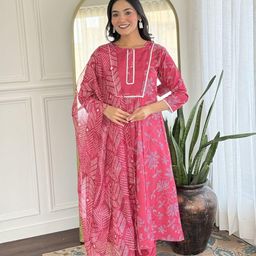 KALINI Women Embroidered A-Line Kurta Set-image-72