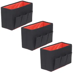 prettykrafts Black & Red 3 Pieces Reusable Multi-Utility Organisers-picture-15