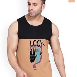 SLOWLORIS Pack Of 2 Printed Combed Cotton Gym Vests-picture-34