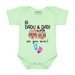 Arvesa Hi Dadu & Dadi See You Soon Printed Bodusuit-picture-9