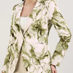 Rinascimento Abstract Printed Slim-Fit Single Breasted Blazer-35