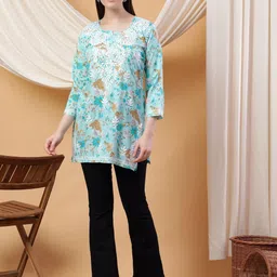 Poshak Chikan Studio Women Floral Embroidered Regular Straight Kurti-picture-44