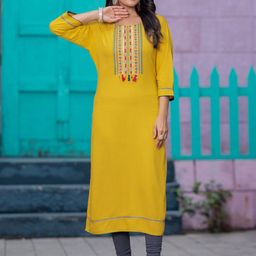 MITTOO Yoke Design Thread Work Kurta-image-86