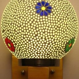1ST TIME Multicoloured Glass Traditional Spherical Shaped Wall Lamp-picture-47