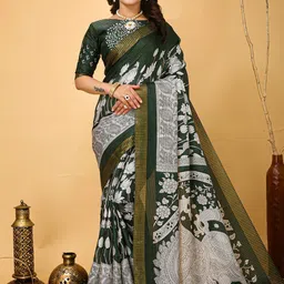 V3 FASHION STUDIO Ethnic Motifs Zari Art Silk Banarasi Saree-picture-45