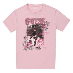 GUESS kids Girls Graphic Printed Round Neck Cotton T-shirt-image-52