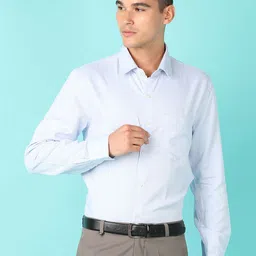 J White by Vmart Men Spread Collar Textured Formal Shirt-image-75