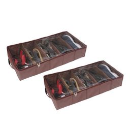 prettykrafts Brown 2 Pieces Shoes Organiser-44