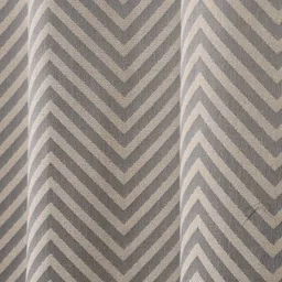 Saral Home Grey & Off White Set of 2 Geometric Room Darkening Window Curtain-4
