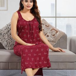Inner Beats Women Cotton Blend Nightdress-picture-6