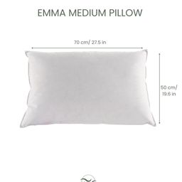 SHRNM White Feathers Filled Cotton Lightweight Sleep Pillow-image-34