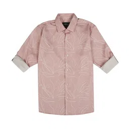 CHARCHIT Boys Comfort Fit Spread Collar Floral Printed Cotton Casual Shirt-image-27
