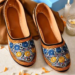 Jutti Crafts Women Leather Embroidered Mojaris-image-54