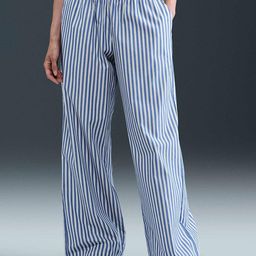 Nike Sportswear Women Chill Poplin Mid-Rise Loose Striped Trousers-image-59