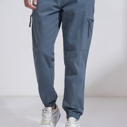 HIGHLANDER Men Cotton Relaxed Cargo Styles Jogger Trousers-image-20