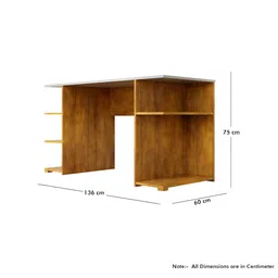 HEXA RED Brown Engineered Wood Study Table For Work From Home Students & Computer Table image 3