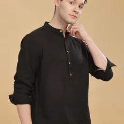 HERE&NOW Mandarin Collar Short Kurta-picture-38