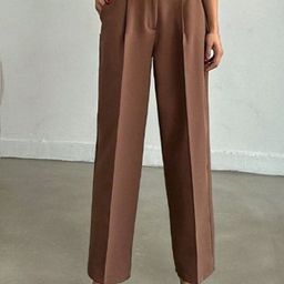 Next One Women Smart High-Rise Easy Wash Pleated Trousers-picture-19