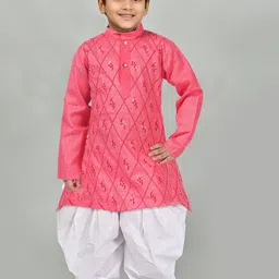 TAKE STYLE Boys Ethnic Motifs Embroidered Regular Thread Work Kurta with Patiala-picture-1